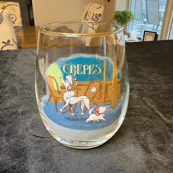 Collectible Stemless Wine Glass From Disney Movie “ The Aristocats” - Picture 1 of 7